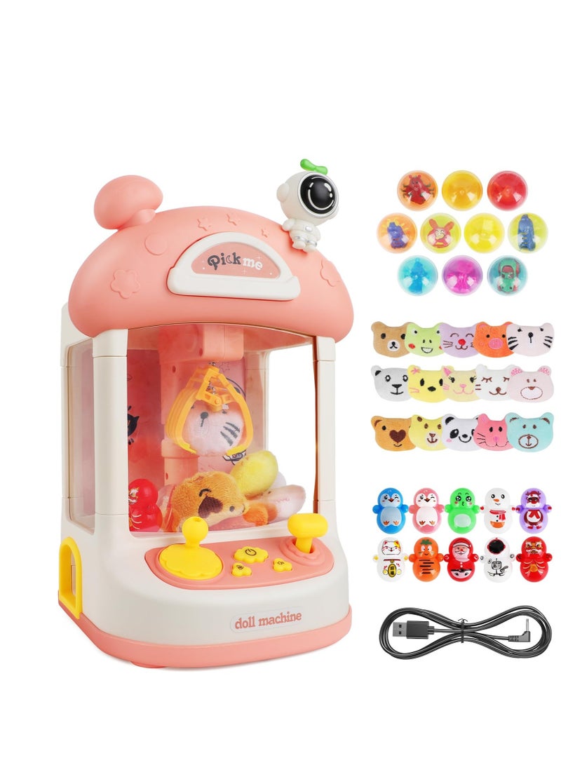 Machine for Kids, Electronic Pink Cool Fun Things Small Toys, Mini Claw Machine Vending Machines Candy Grabber, Suitable for Birthday Gifts for Kids