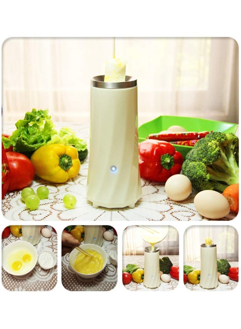 Automatic Eggs Roll Machine Electric Eggs Intestinal Maker Home DIY Mini Eggs Cooker Sausage Instant Breakfast Maker-White