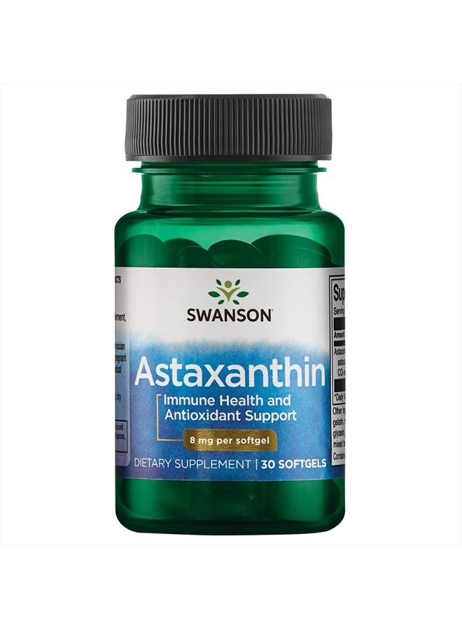 High Potency Astaxanthin 8 Milligrams 30 Sgels