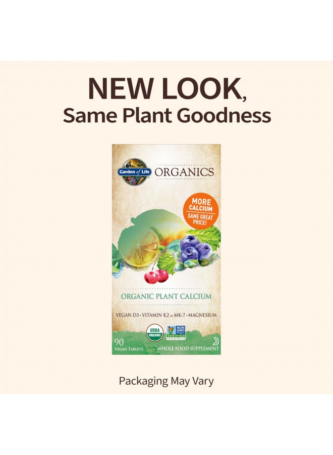 Garden of Life mykind Organics Plant Calcium Supplement Made from Whole Foods with Magnesium, Vitamin D as D3, and Vitamin K as MK7, Gluten-Free - 30 Day Count