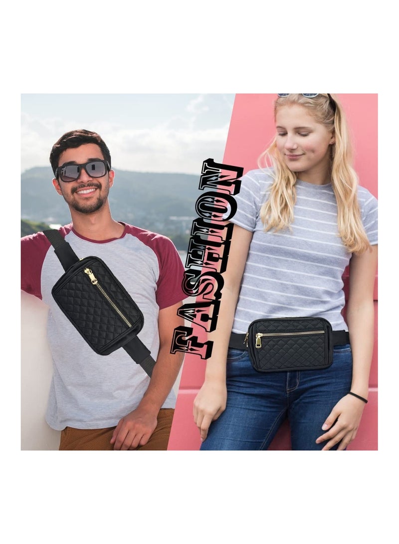 Fashionable Crossbody Belt Bags for Men and Women, Multi-Pocket Adjustable Design, Ideal for Travel, Hiking, Cycling, and Running, Convenient Phone Carrying Solution