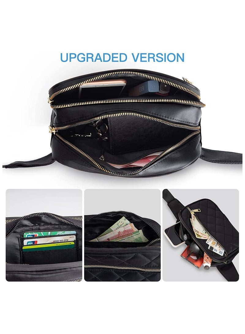 Fashionable Crossbody Belt Bags for Men and Women, Multi-Pocket Adjustable Design, Ideal for Travel, Hiking, Cycling, and Running, Convenient Phone Carrying Solution