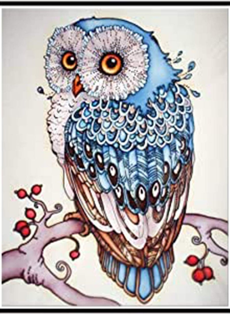 5D DIY Owl Diamond Painting Animals Full Drill Round Rhinestones Art of Embroidery Kits for Adults and Kids