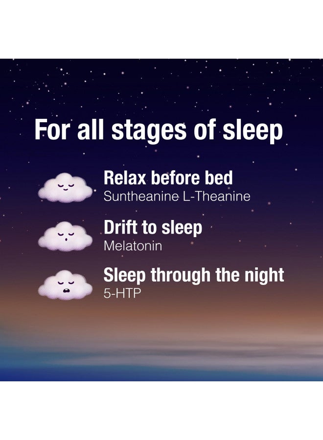 Stress-Relax Tranquil Sleep by Natural Factors, Sleep Aid with Suntheanine L-Theanine, 5-HTP, Melatonin, 90 Softgels