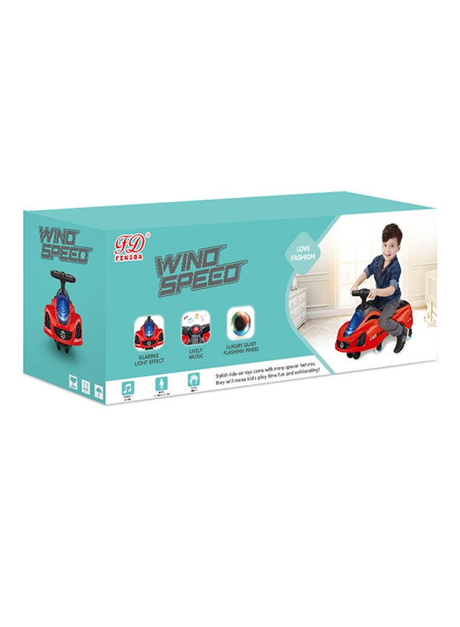 Kids Wind Speed Car With Light And Music Assorted