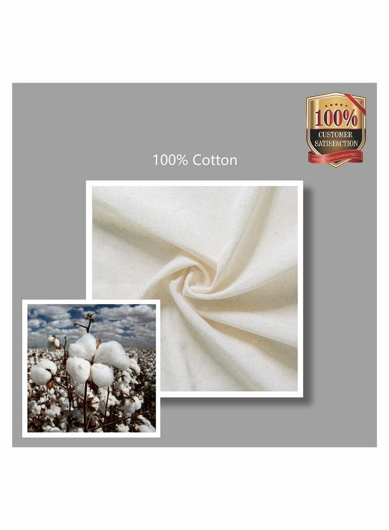 5 Pack Economical Cotton Tote Bag, Lightweight Medium Reusable Grocery Shopping Cloth Bags, Suitable for DIY, Advertising, Promotion, Gift, Giveaway, Activity (Beige)