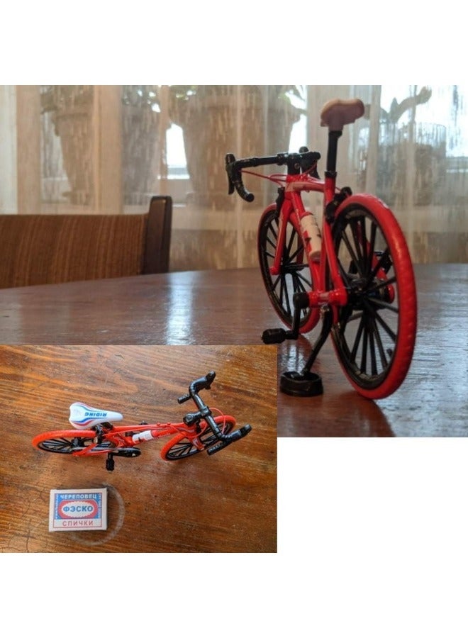 AlloyToy Mountain Bike Die Cast Metal Model Model 1:8 Scale - Red.