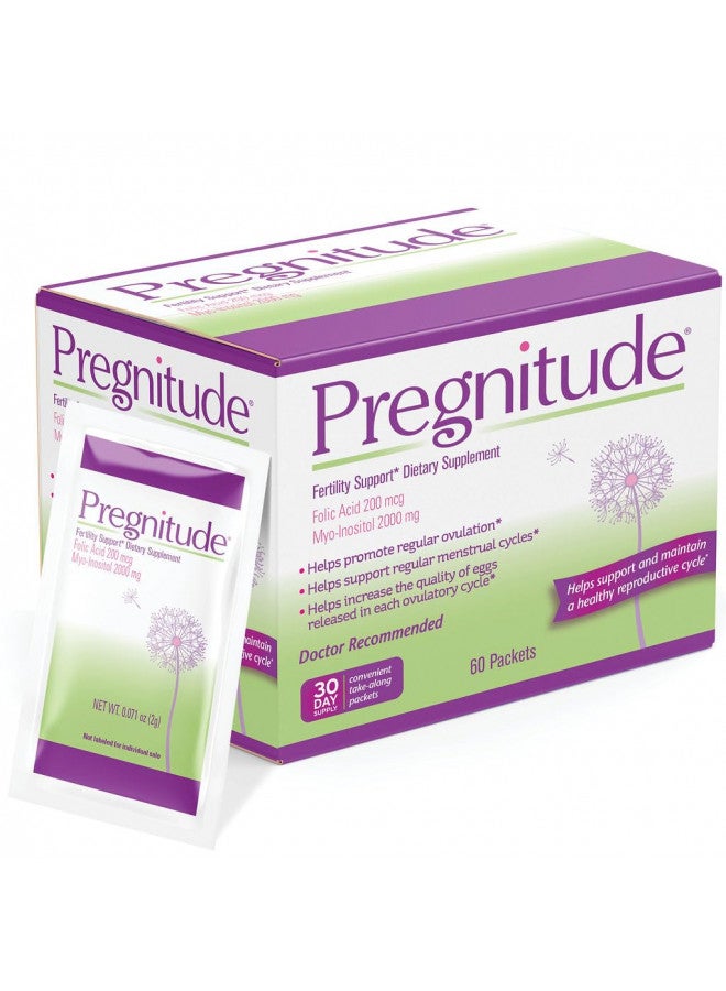 Pregnitude Reproductive Dietary Supplement - 60 Fertility Support Packets - Can Promote Regular Ovulation, Menstrual Cycles, and Increase Quality of Eggs