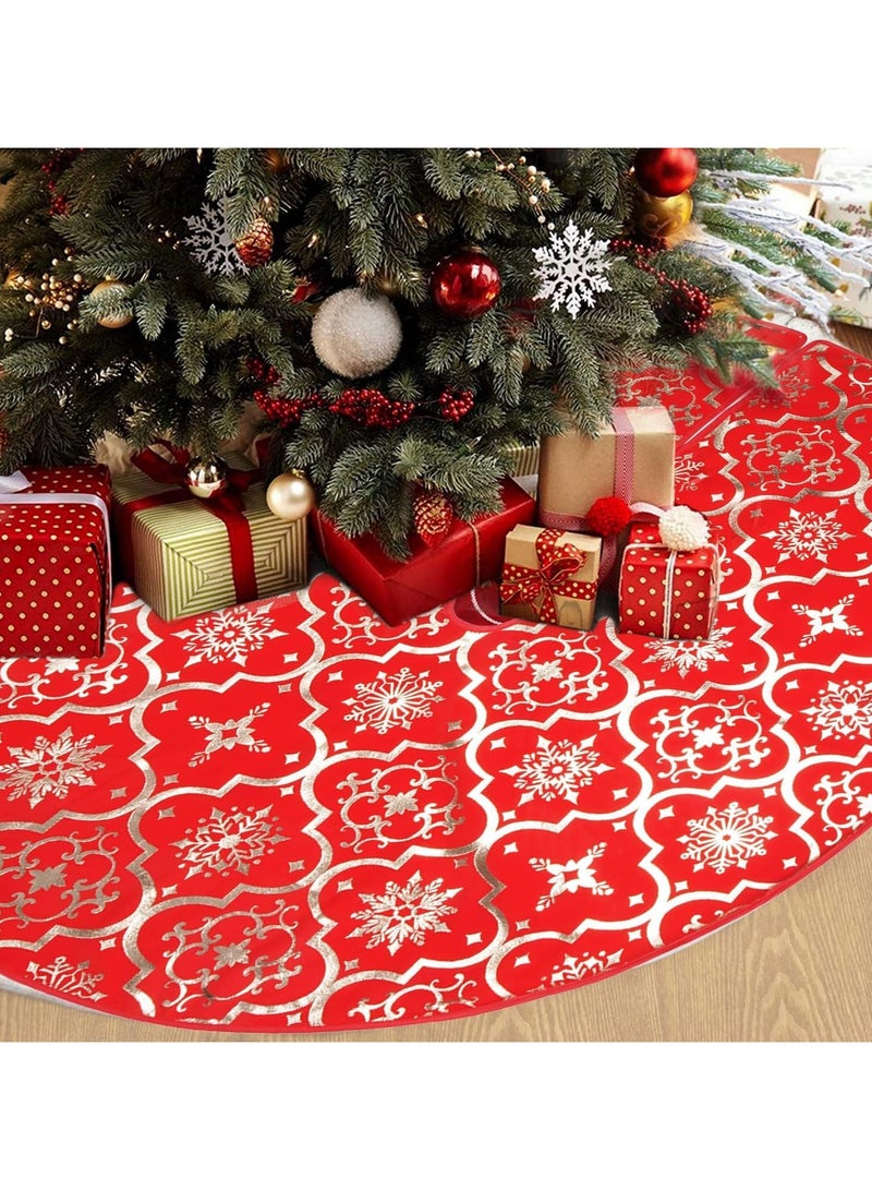 Christmas Tree Skirt,diameter 48in/122cm English Alphabet Christmas Tree Bottom Apron for Christmas Tree Holiday Home Party Indoor Decorations,for Christmas Tree Decoration