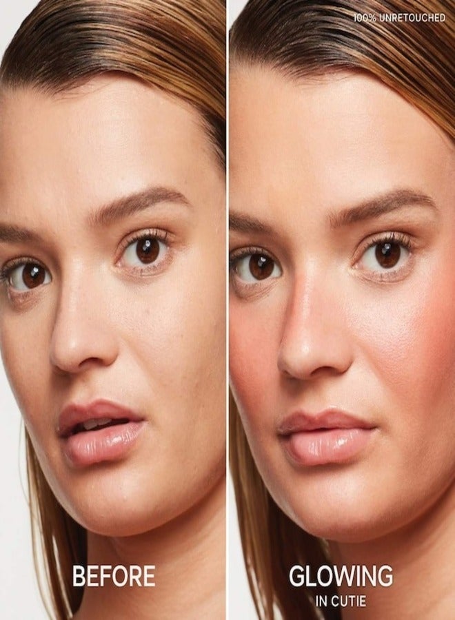 SAIE  Dew  Blush - Lightweight Blendable Liquid Blush, Cutie - hot old pink 11g for a Natural Glow