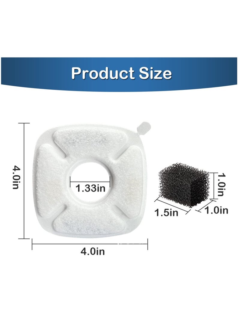 Pet Water Dispenser Filter Element SYOSI 4 Pack Replacement Filters 4 Pack Replacement Pre Filter Sponges for VEKEN 95oz 28L Automatic Pet Fountain Cat Water Fountain Dog Water Dispenser