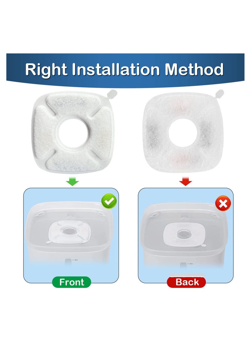 Pet Water Dispenser Filter Element SYOSI 4 Pack Replacement Filters 4 Pack Replacement Pre Filter Sponges for VEKEN 95oz 28L Automatic Pet Fountain Cat Water Fountain Dog Water Dispenser