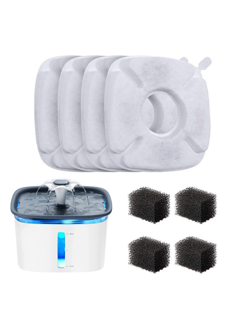 Pet Water Dispenser Filter Element SYOSI 4 Pack Replacement Filters 4 Pack Replacement Pre Filter Sponges for VEKEN 95oz 28L Automatic Pet Fountain Cat Water Fountain Dog Water Dispenser