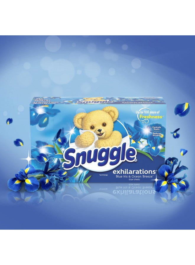 Snuggle Fabric Softener Dryer Sheets, Blue Iris & Ocean Breeze, 70 Count