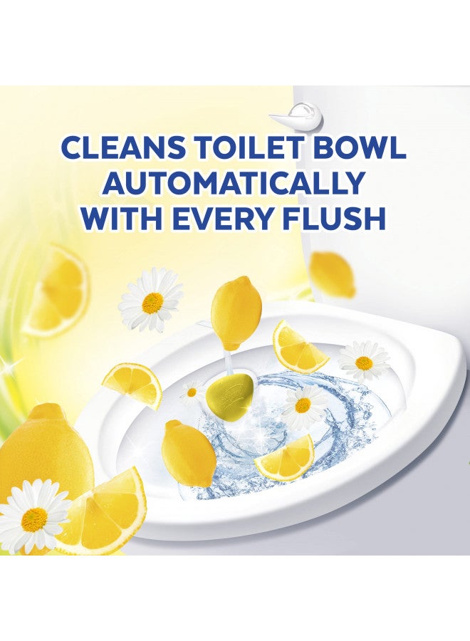 Lysol Automatic In-The-Bowl Toilet Cleaner, Cleans and Freshens Toilet Bowl, Lemon Breeze Scent, 2 Count (Pack of 1)