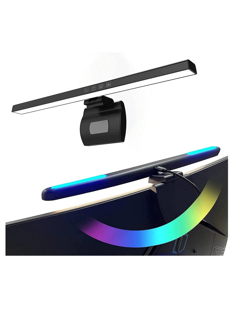 Computer Monitor Light Bar with RGB Colorful Ambient Light,USB Powered Monitor Lamps for Office/Home/Gaming/Desk