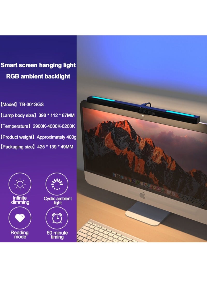 Computer Monitor Light Bar with RGB Colorful Ambient Light,USB Powered Monitor Lamps for Office/Home/Gaming/Desk