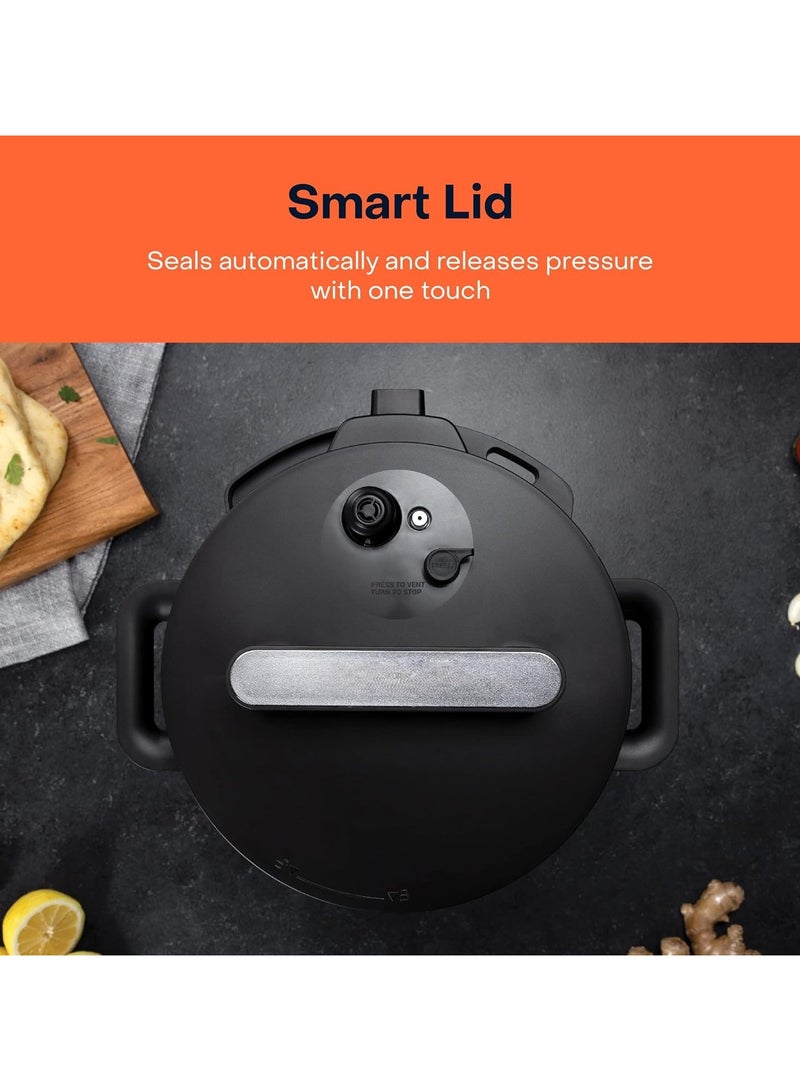 Smart Pot 9 In 1 Electric Pressure Cooker Slow Cooker Rice Cooker Steamer Sauté Pot Yogurt Maker & More12 Smart Programs With New Smart Lid Tempered Glass Lid