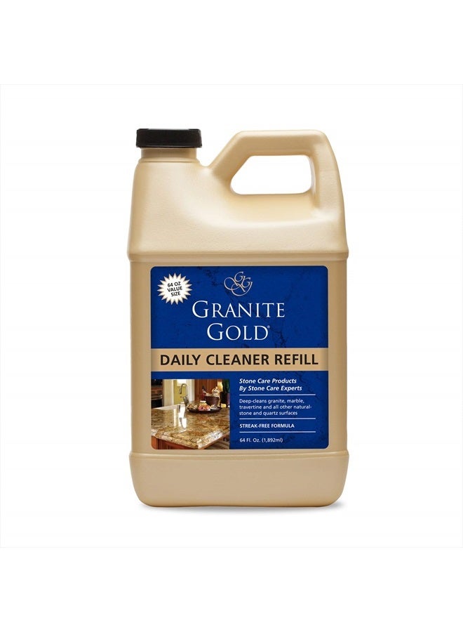 Daily Cleaner Refill Streak-Free Cleaning for Granite, Marble, Travertine, Quartz, Natural Stone Countertops, and Floors, 64 Fluid Ounces, 1-Pack