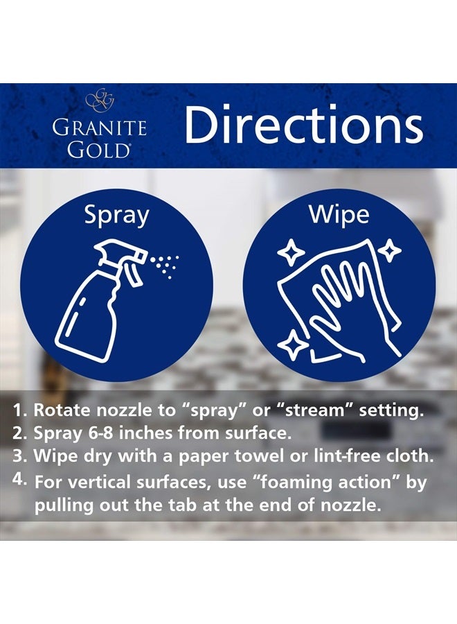 Daily Cleaner Refill Streak-Free Cleaning for Granite, Marble, Travertine, Quartz, Natural Stone Countertops, and Floors, 64 Fluid Ounces, 1-Pack