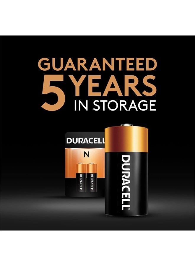 Duracell N 1.5V Alkaline Battery, 2 Count Pack, N 1.5 Volt Alkaline Battery, Long-Lasting for Medical Devices, Key Fobs, GPS Trackers, and More