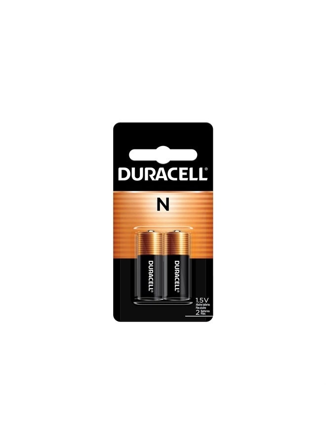 Duracell N 1.5V Alkaline Battery, 2 Count Pack, N 1.5 Volt Alkaline Battery, Long-Lasting for Medical Devices, Key Fobs, GPS Trackers, and More