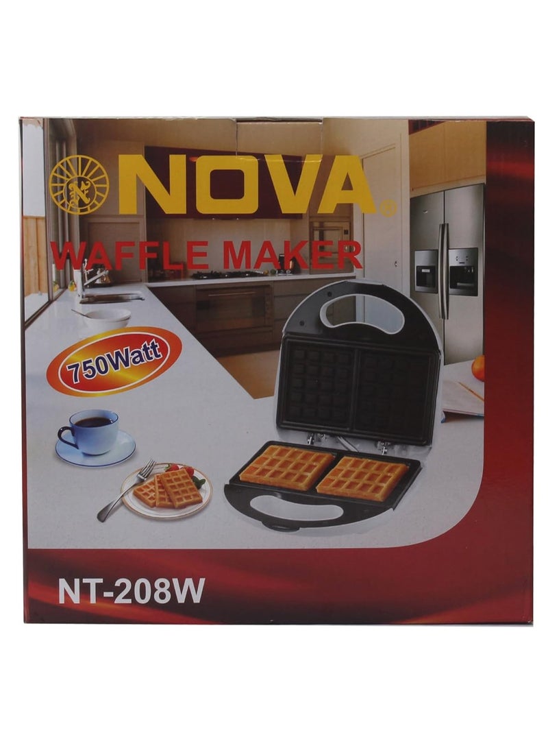 208W 750-Watt Waffle Maker (White)