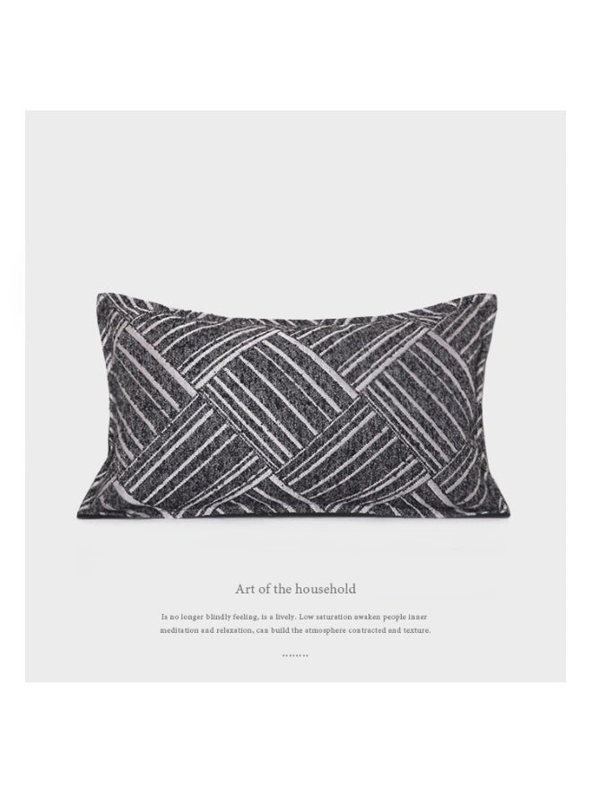 Overlap Black White Cushion Cover