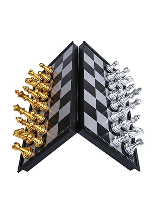 Magnetic Chess Board With Plastic Box Playing Pieces