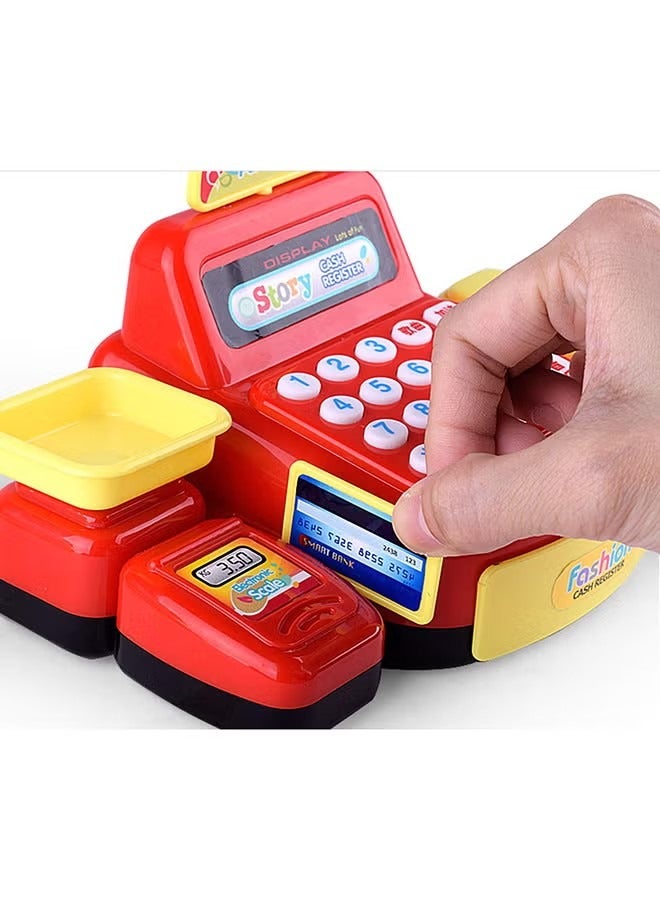 Electronic Cash Register Pretend Play Set 12 x 11 x 18cm