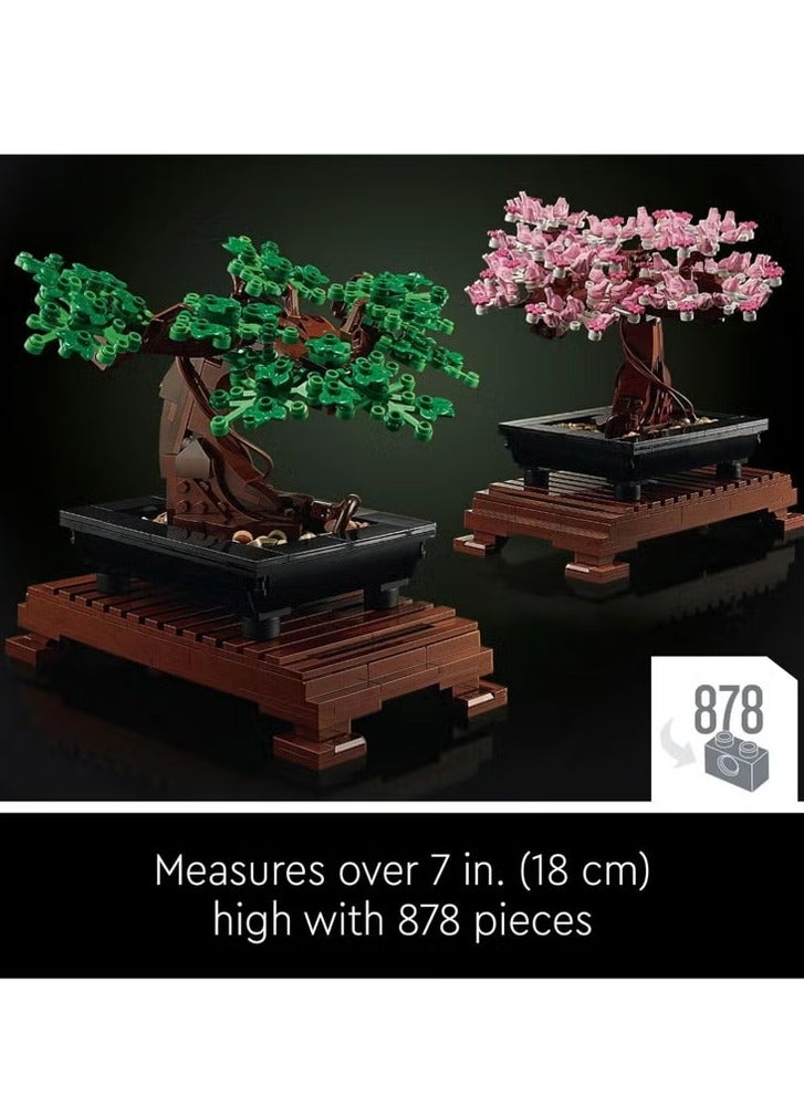 Bonsai Tree Building Sets, Featuring Cherry Blossom Flowers, DIY Plant Model for Adults, Creative Gift for Home Décor and Office Art, Botanical Collection Design Kit, Present for Kids and Adults