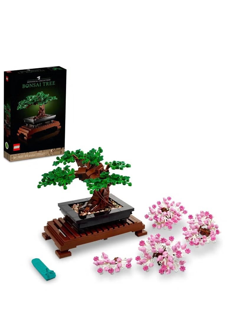 Bonsai Tree Building Sets, Featuring Cherry Blossom Flowers, DIY Plant Model for Adults, Creative Gift for Home Décor and Office Art, Botanical Collection Design Kit, Present for Kids and Adults