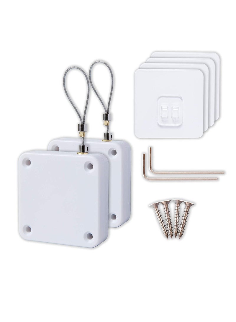 Door Closer Automatic Sensor Door Closer Punch Free Spring Door Closer Residential Sliding Screen Door Closer Commercial Multifunctional Door Closer for Bedroom Storm Home 2 Pack White