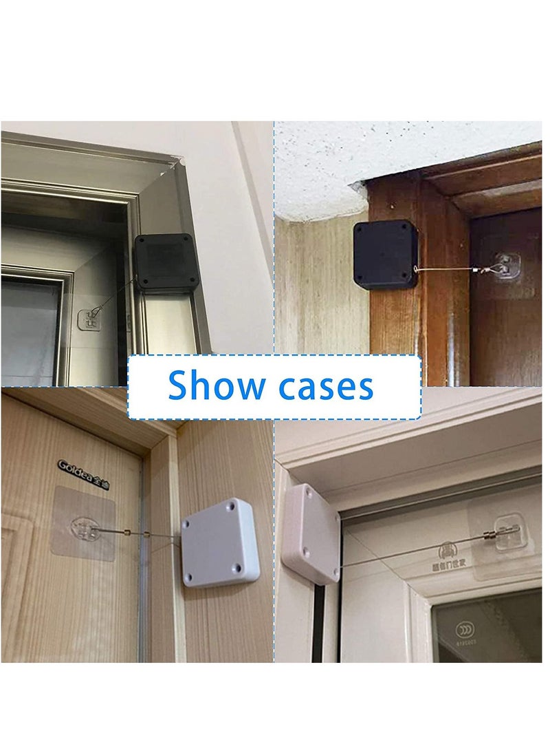 Door Closer Automatic Sensor Door Closer Punch Free Spring Door Closer Residential Sliding Screen Door Closer Commercial Multifunctional Door Closer for Bedroom Storm Home 2 Pack White