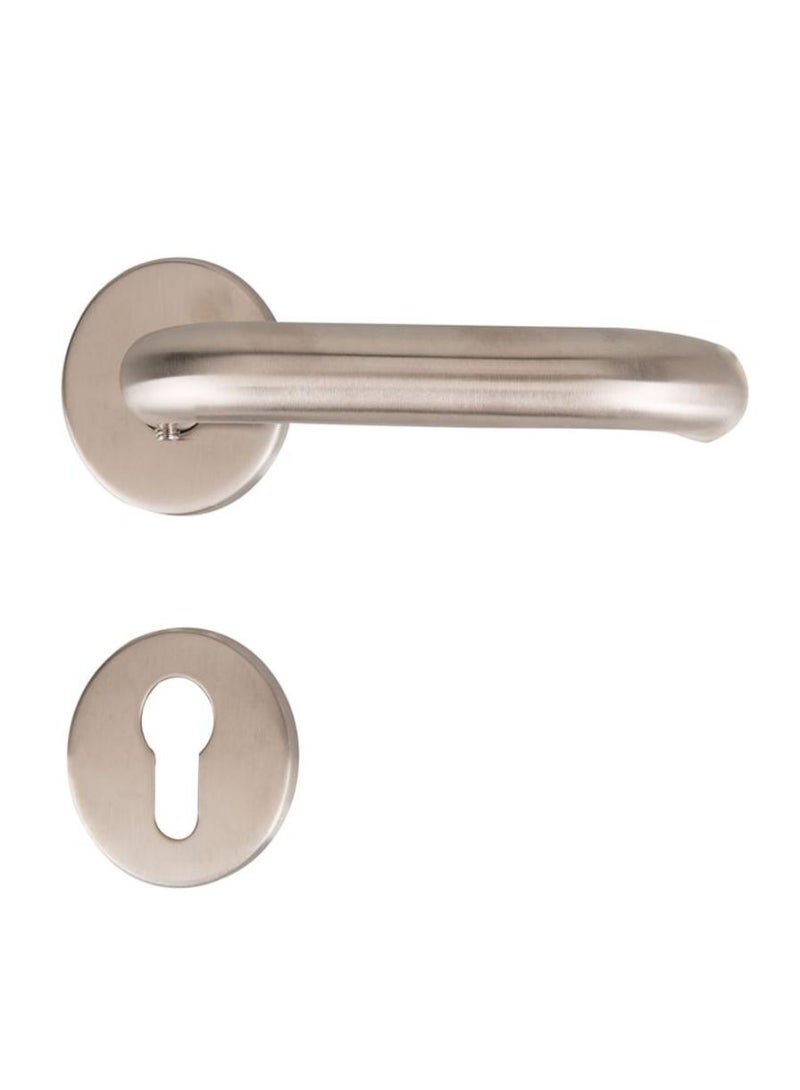 Door Handles On Rosette Stainless Steel