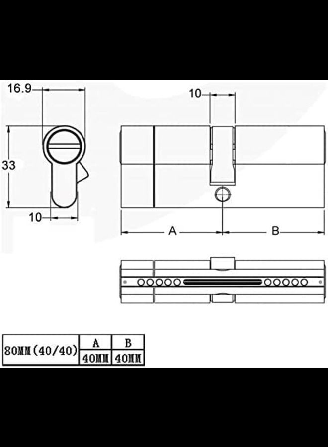 Door Lock Cylinder (Pack Of 12Pcs)