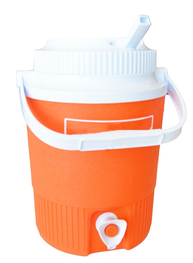 Water Cooler Keep Cold water with Plastic in Orange Color Small 4.5 Litres