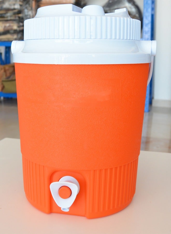 Water Cooler Keep Cold water with Plastic in Orange Color Small 4.5 Litres