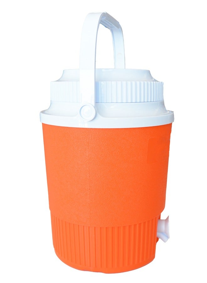 Water Cooler Keep Cold water with Plastic in Orange Color Small 4.5 Litres