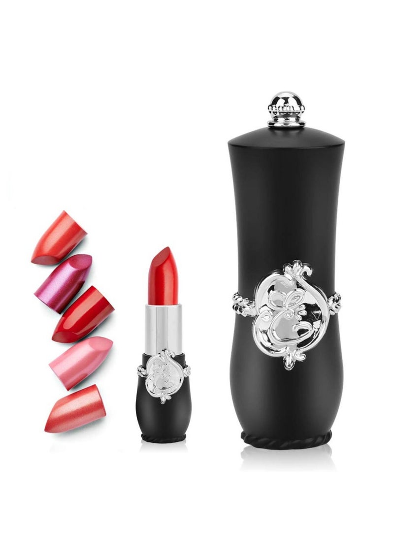 Empty Lipstick Tube, 10 Pcs Royal Style DIY Lipstick Empty Container Self-made Lipstick Mold Lip Balm Tubes (Black)