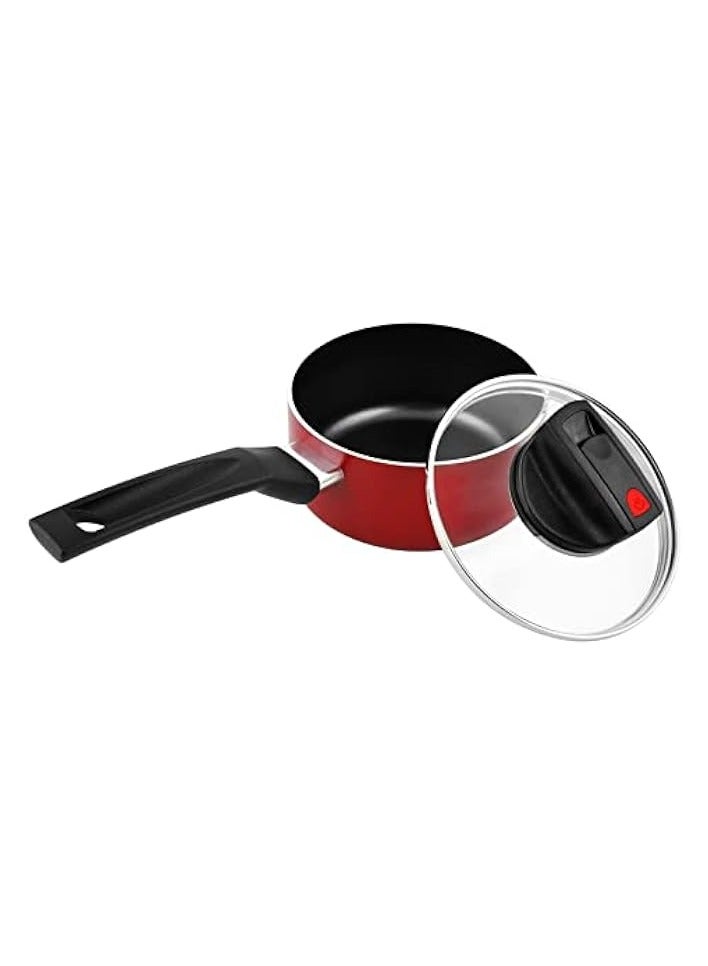 Safecook 14cm Cooking Pot | Non Stick Saucepans with Steam Release Technology | Small Saucepan with Pan Lid