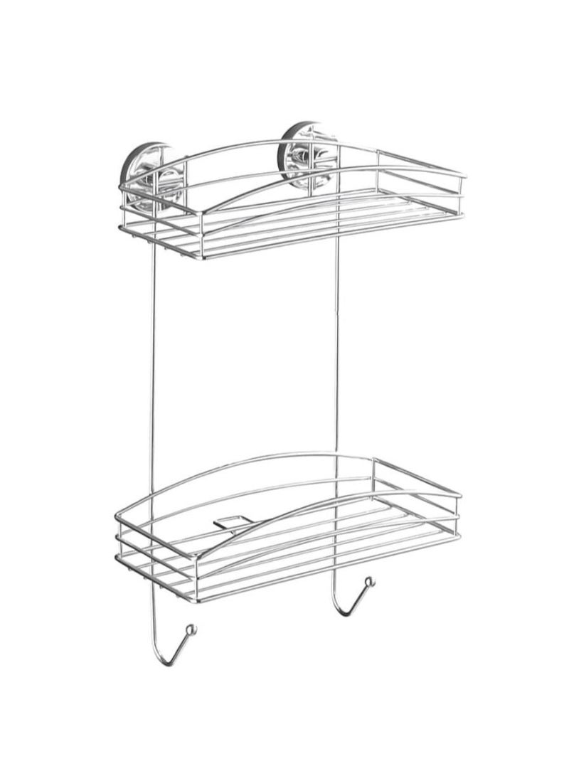 Vacuum Loc 2 Tier Wall Rack 26 x 43 x 15 cm, Chrome