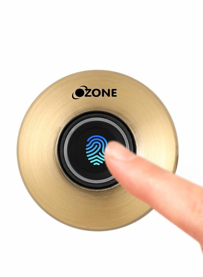 OZFL-55-F Fingerprint Access | Automatic Locking System | Smart Digital Furniture Lock (Antique Bronze) | By Ozone India