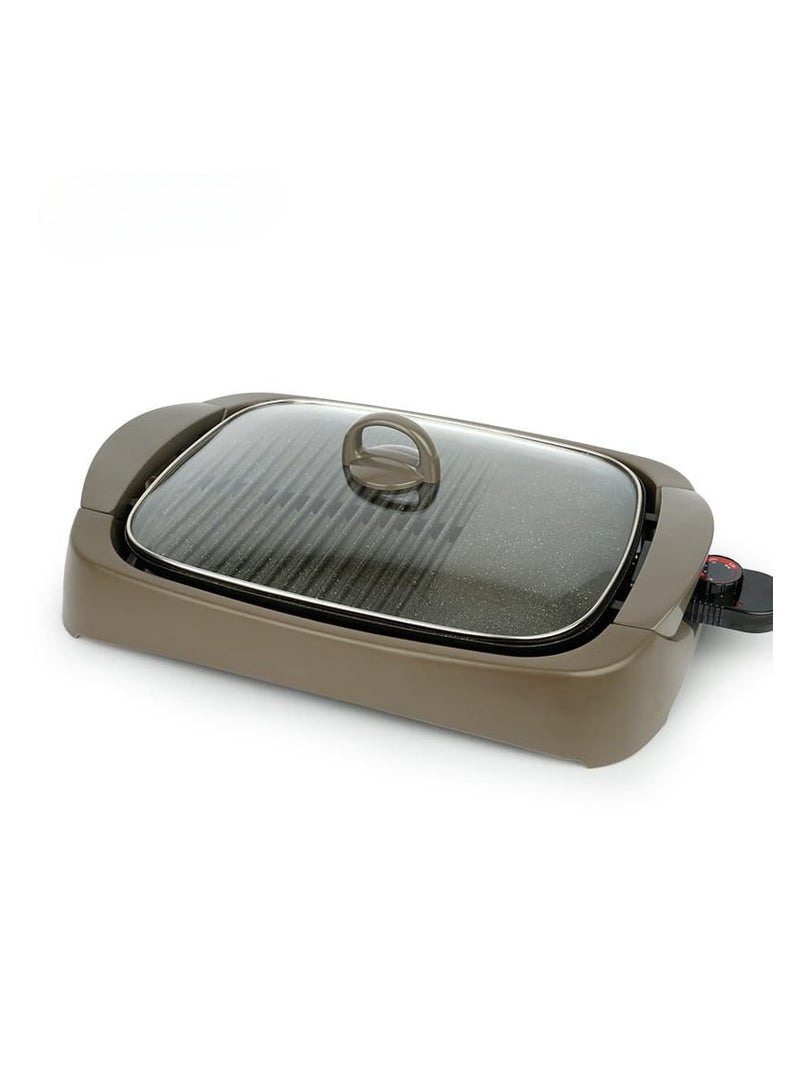Fume-free Grill Indoor Grill Power Electric Grill, Compact Portable Non Stick BBQ