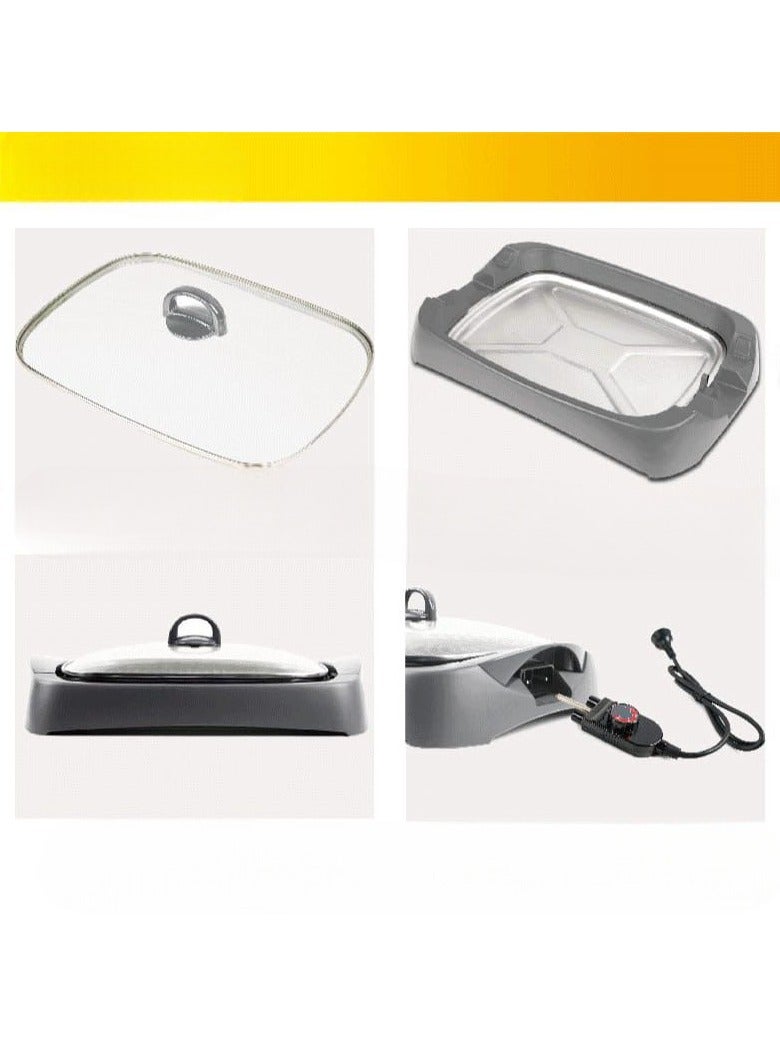 Fume-free Grill Indoor Grill Power Electric Grill, Compact Portable Non Stick BBQ