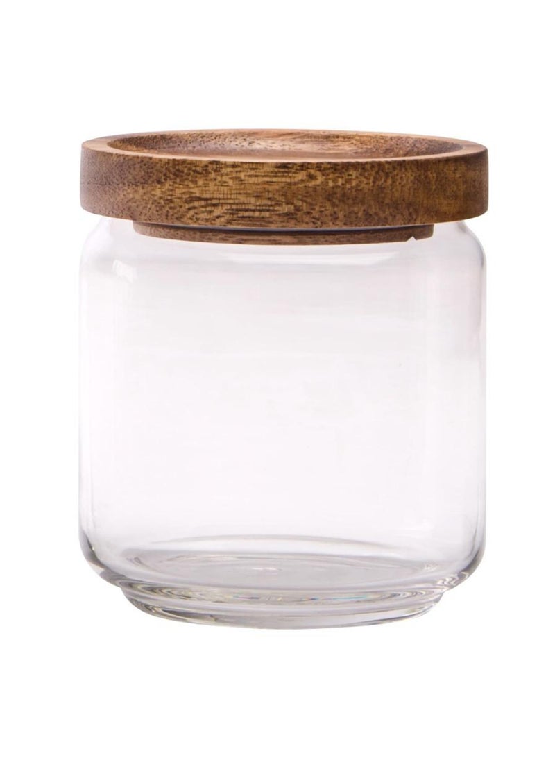 Billi Glass Canister W Wooden Lid 500 Ml