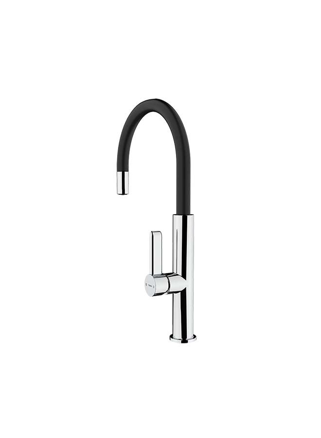 Fot 995 Single Lever Kitchen Tap With Aerator Integrated In Spout Chrome Black 1cm