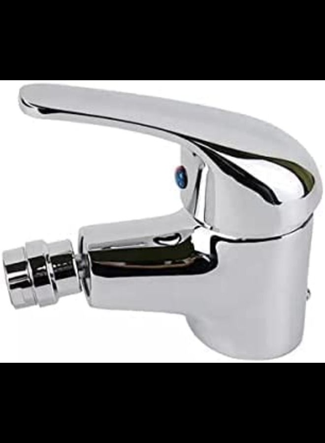 Chrome Plated Single Lever Bidet Mixer Table Mounted with SS M/F Flexible Hose Designed For Hot & Cold Water