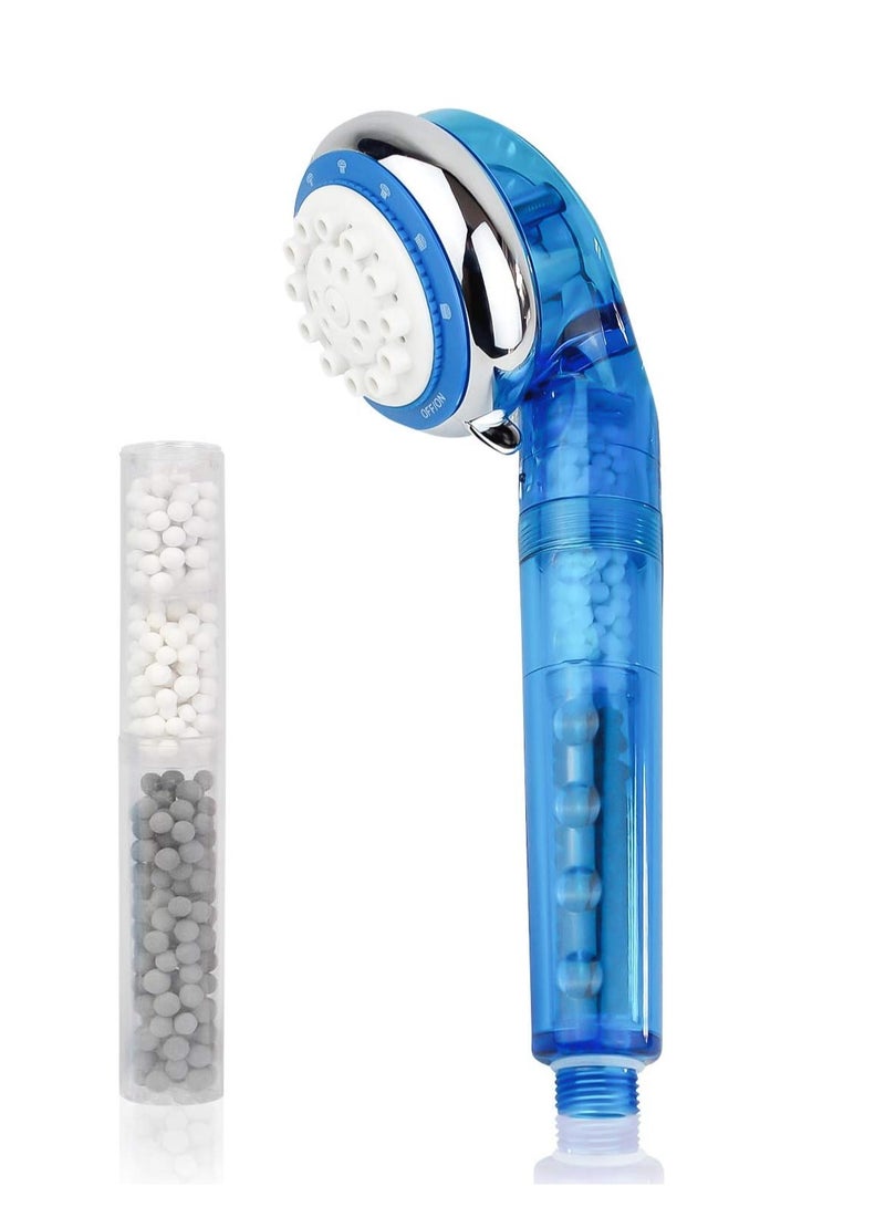 Shower filter head - blue