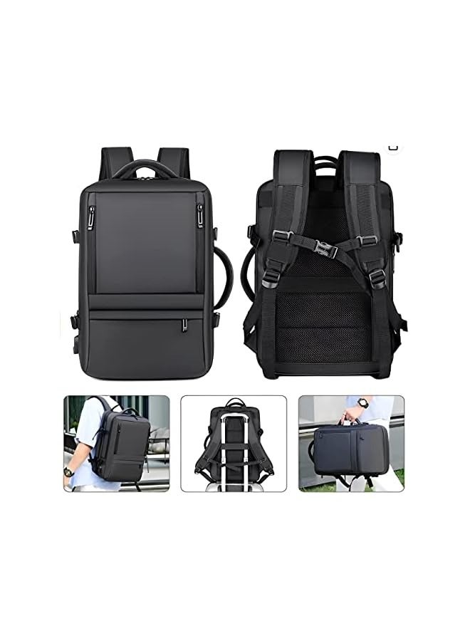 Business Travel Waterproof Backpack, Multi-functional Large Capacity Expandable Computer Bag for Handheld or Shoulder Carry